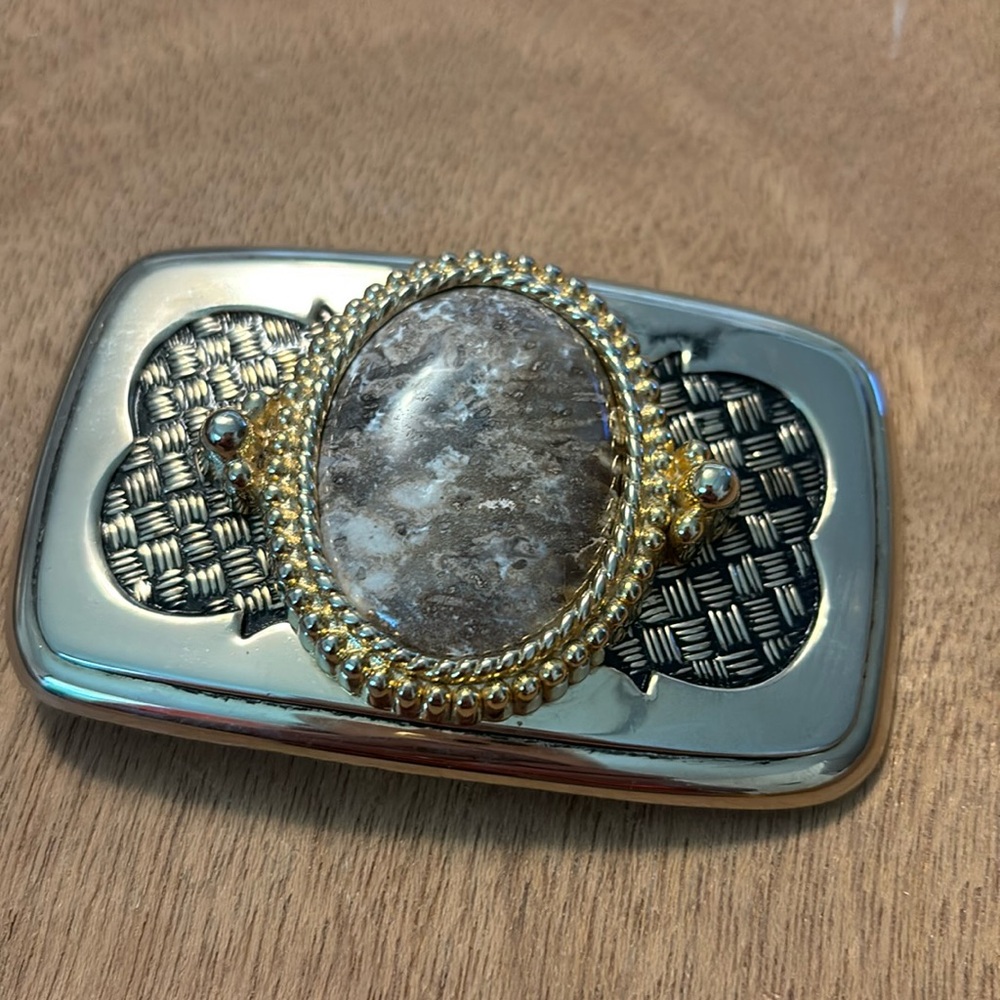 Vintage Faux Agate belt buckle